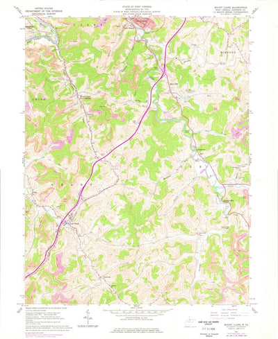 United States Geological Survey Mount Clare, WV (1961, 24000-Scale) digital map