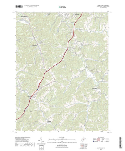 United States Geological Survey Mount Clare, WV (2023, 24000-Scale) digital map