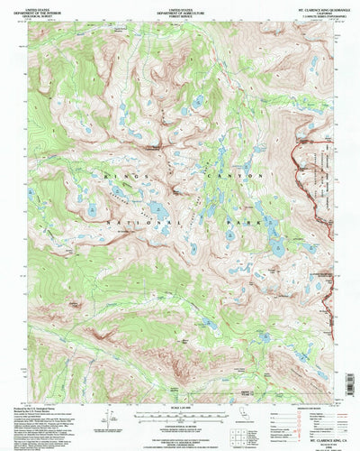 United States Geological Survey Mount Clarence King, CA (1994, 24000-Scale) digital map