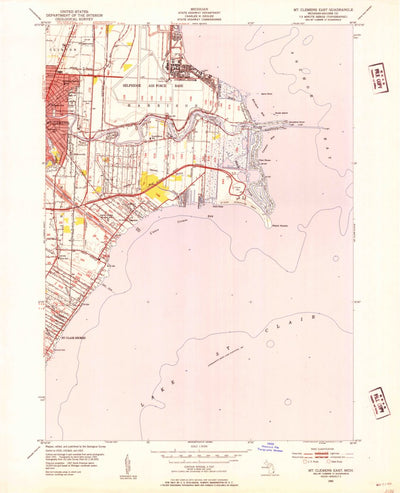 United States Geological Survey Mount Clemens East, MI (1952, 24000-Scale) digital map