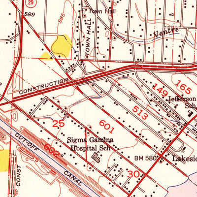 United States Geological Survey Mount Clemens East, MI (1952, 24000-Scale) digital map
