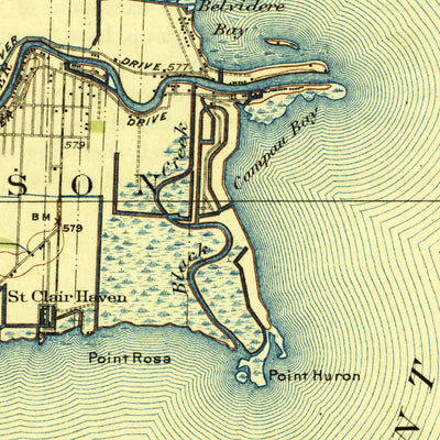 United States Geological Survey Mount Clemens, MI (1929, 62500-Scale) digital map