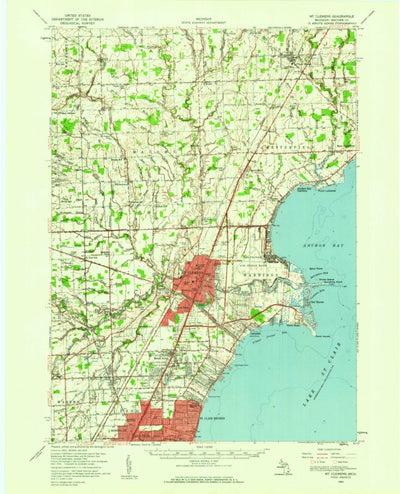 United States Geological Survey Mount Clemens, MI (1952, 62500-Scale) digital map