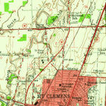 United States Geological Survey Mount Clemens, MI (1952, 62500-Scale) digital map