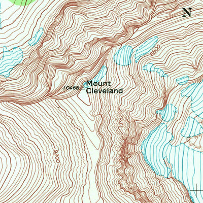 United States Geological Survey Mount Cleveland, MT (1968, 24000-Scale) digital map