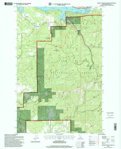 United States Geological Survey Mount Coeur D'Alene, ID (1996, 24000-Scale) digital map