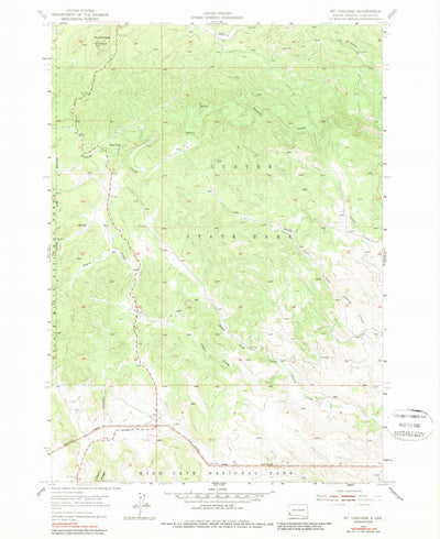 United States Geological Survey Mount Coolidge, SD (1955, 24000-Scale) digital map