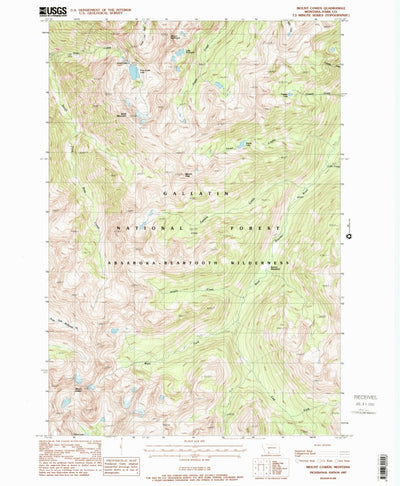United States Geological Survey Mount Cowen, MT (1987, 24000-Scale) digital map