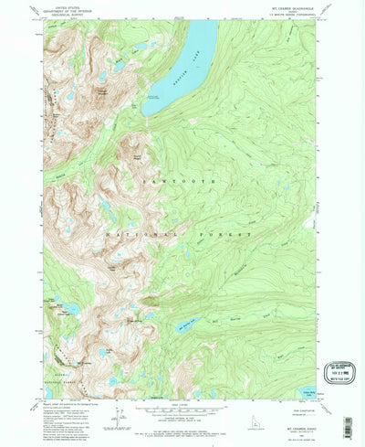 United States Geological Survey Mount Cramer, ID (1963, 24000-Scale) digital map