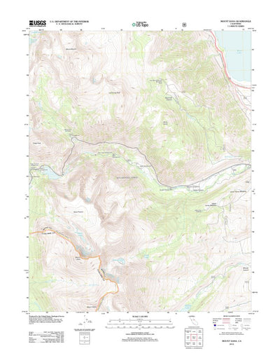 United States Geological Survey Mount Dana, CA (2012, 24000-Scale) digital map