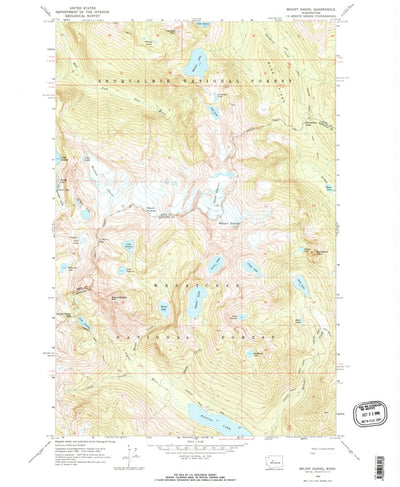 United States Geological Survey Mount Daniel, WA (1965, 24000-Scale) digital map
