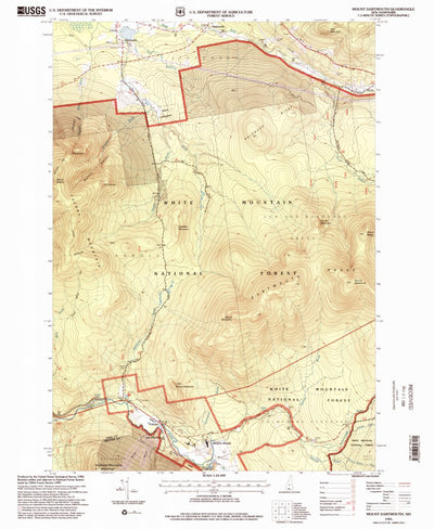United States Geological Survey Mount Dartmouth, NH (1995, 24000-Scale) digital map