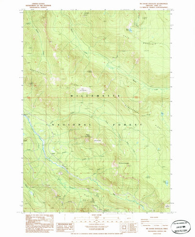 United States Geological Survey Mount David Douglas, OR (1986, 24000-Scale) digital map