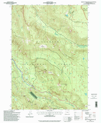 United States Geological Survey Mount David Douglas, OR (1997, 24000-Scale) digital map