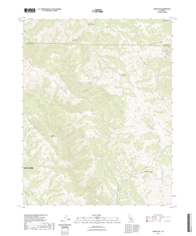 United States Geological Survey Mount Day, CA (2021, 24000-Scale) digital map