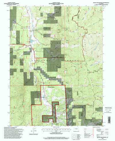 United States Geological Survey Mount Deception, CO (1994, 24000-Scale) digital map