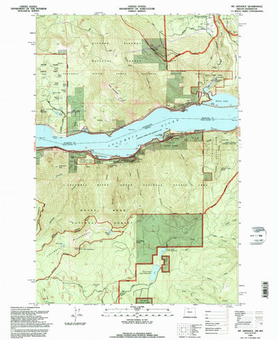 United States Geological Survey Mount Defiance, OR-WA (1994, 24000-Scale) digital map