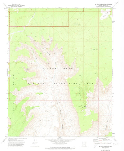 United States Geological Survey Mount Dellenbaugh, AZ (1971, 24000-Scale) digital map