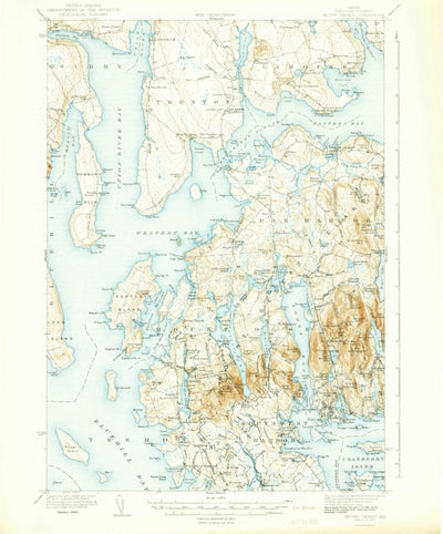 United States Geological Survey Mount Desert, ME (1942, 62500-Scale) digital map