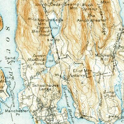 United States Geological Survey Mount Desert, ME (1942, 62500-Scale) digital map