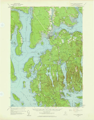 United States Geological Survey Mount Desert, ME (1956, 62500-Scale) digital map