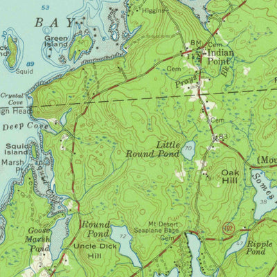 United States Geological Survey Mount Desert, ME (1956, 62500-Scale) digital map