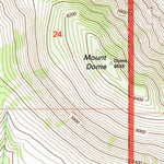 United States Geological Survey Mount Dome, CA (1993, 24000-Scale) digital map