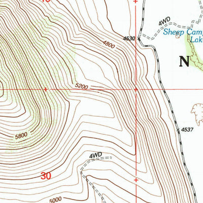 United States Geological Survey Mount Dome, CA (1993, 24000-Scale) digital map