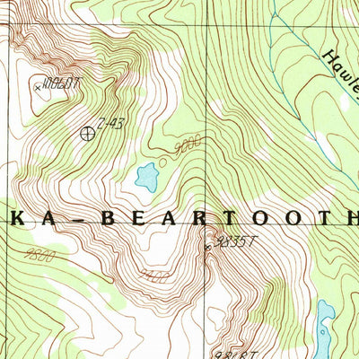 United States Geological Survey Mount Douglas, MT (1987, 24000-Scale) digital map