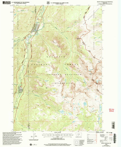 United States Geological Survey Mount Douglas, MT (2000, 24000-Scale) digital map