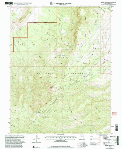 United States Geological Survey Mount Dutton, UT (2002, 24000-Scale) digital map