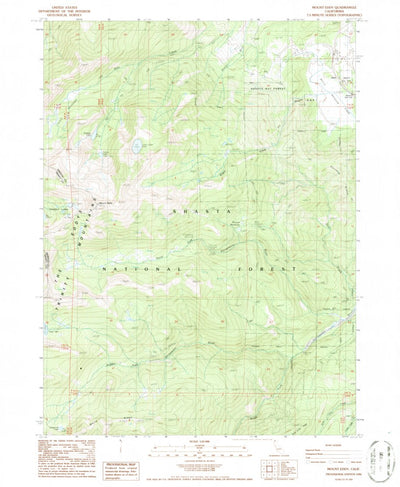 United States Geological Survey Mount Eddy, CA (1986, 24000-Scale) digital map