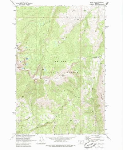United States Geological Survey Mount Edith, MT (1971, 24000-Scale) digital map