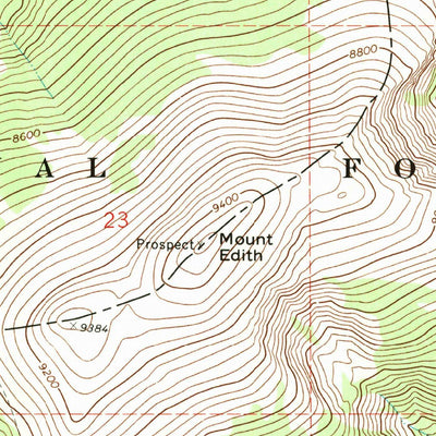 United States Geological Survey Mount Edith, MT (1971, 24000-Scale) digital map