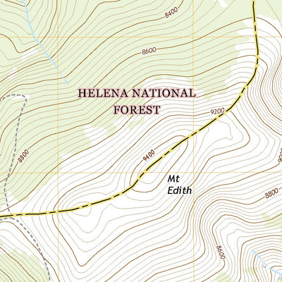 United States Geological Survey Mount Edith, MT (2020, 24000-Scale) digital map