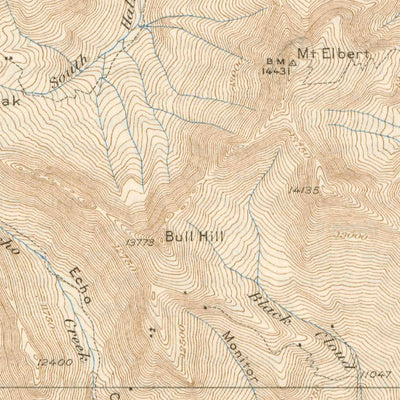 United States Geological Survey Mount Elbert, CO (1939, 62500-Scale) digital map