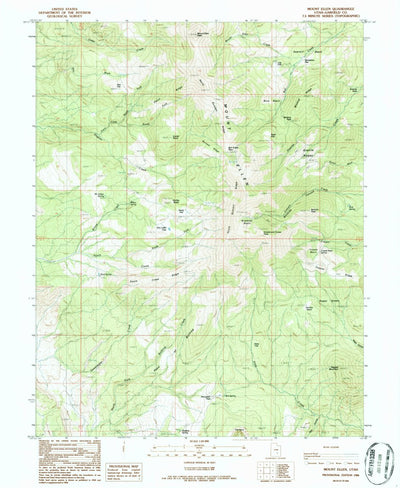 United States Geological Survey Mount Ellen, UT (1986, 24000-Scale) digital map
