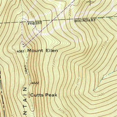 United States Geological Survey Mount Ellen, VT (1971, 24000-Scale) digital map