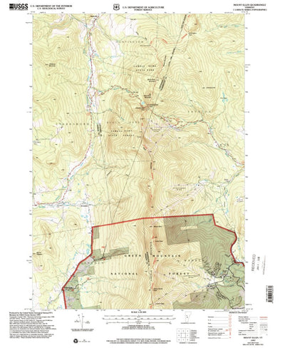 United States Geological Survey Mount Ellen, VT (1997, 24000-Scale) digital map