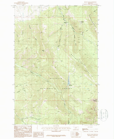 United States Geological Survey Mount Ellis, MT (1987, 24000-Scale) digital map