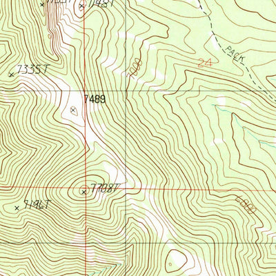 United States Geological Survey Mount Ellis, MT (1987, 24000-Scale) digital map