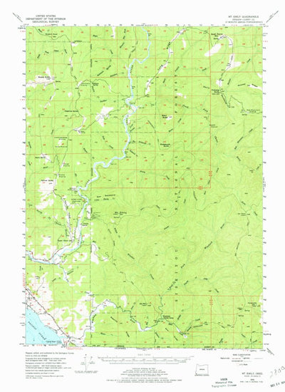 United States Geological Survey Mount Emily, OR (1954, 62500-Scale) digital map