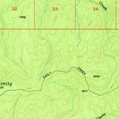 United States Geological Survey Mount Emily, OR (1954, 62500-Scale) digital map