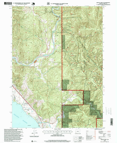 United States Geological Survey Mount Emily, OR (1996, 24000-Scale) digital map
