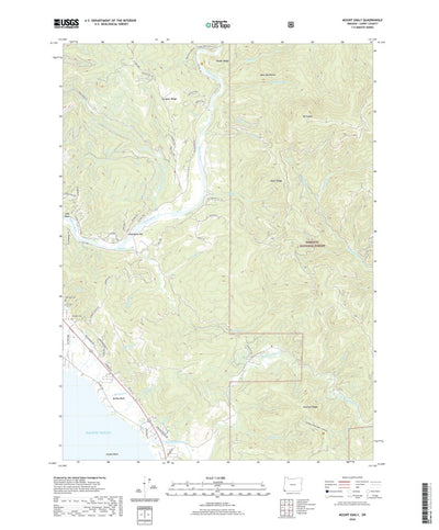 United States Geological Survey Mount Emily, OR (2020, 24000-Scale) digital map