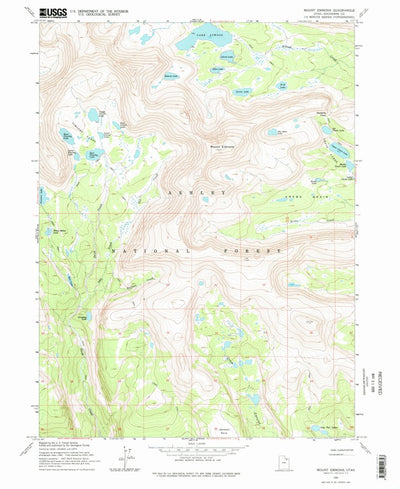 United States Geological Survey Mount Emmons, UT (1965, 24000-Scale) digital map