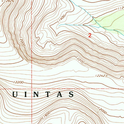 United States Geological Survey Mount Emmons, UT (1996, 24000-Scale) digital map