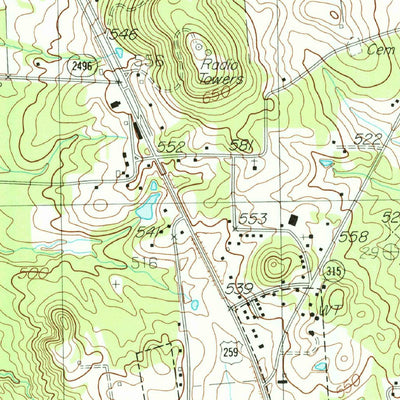 United States Geological Survey Mount Enterprise, TX (1984, 24000-Scale) digital map