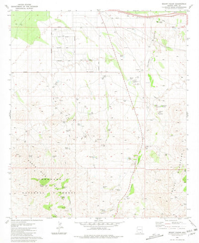 United States Geological Survey Mount Fagan, AZ (1981, 24000-Scale) digital map