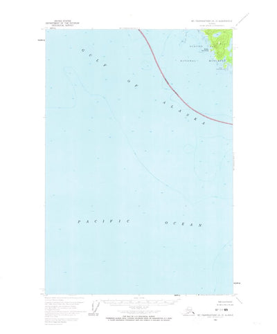 United States Geological Survey Mount Fairweather A-3, AK (1961, 63360-Scale) digital map
